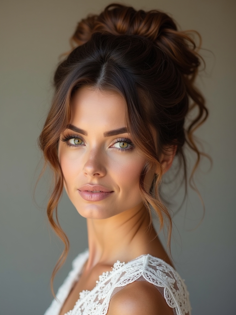 textured bun with waves