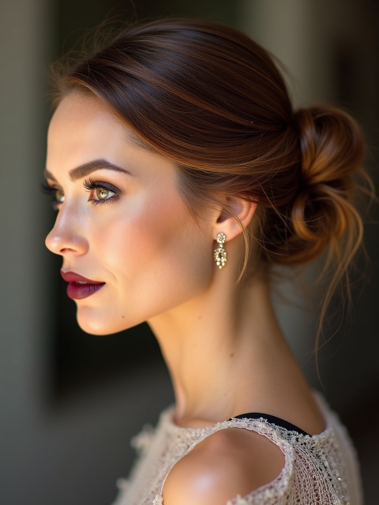 textured mini bun elegance