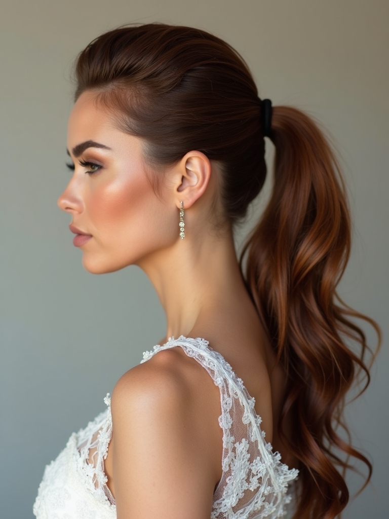 textured ponytails for elegance