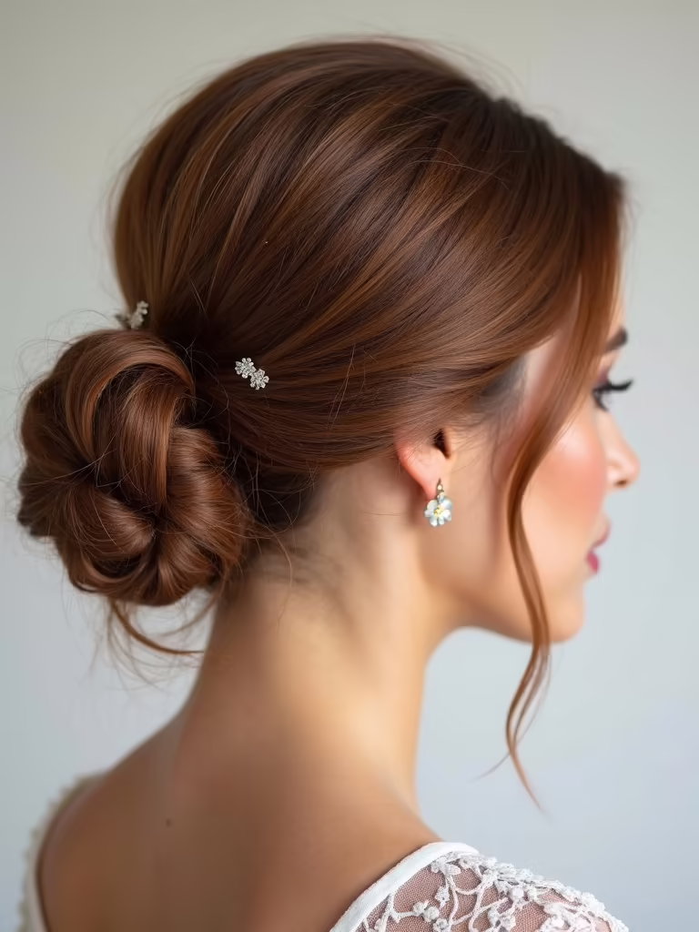 textured romantic low knot