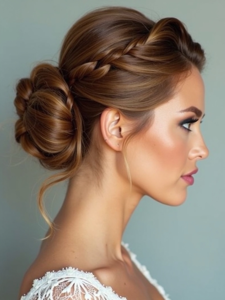 textured secure braided bun