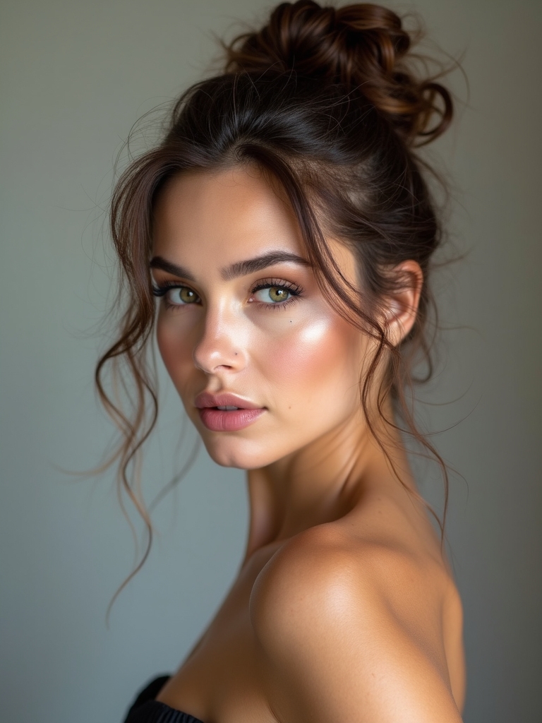 textured voluminous messy bun