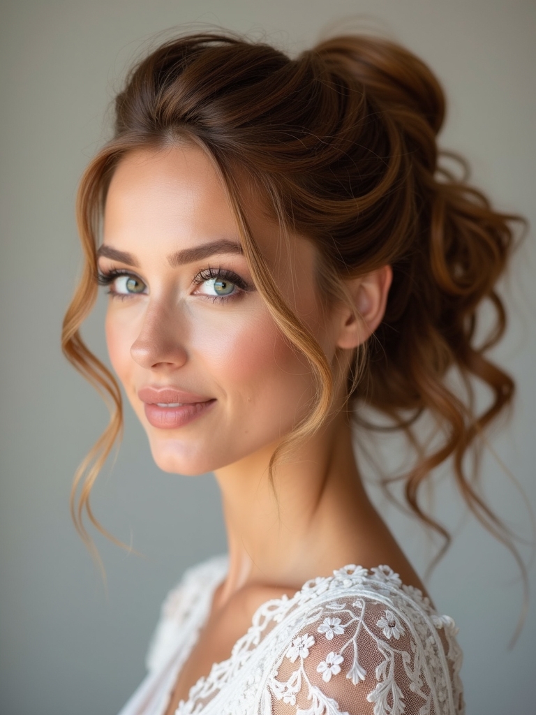 textured voluminous romantic ponytail