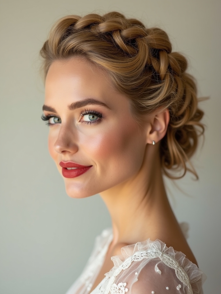 timeless elegant braided updo
