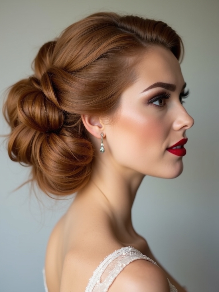 timeless elegant bridal chignons