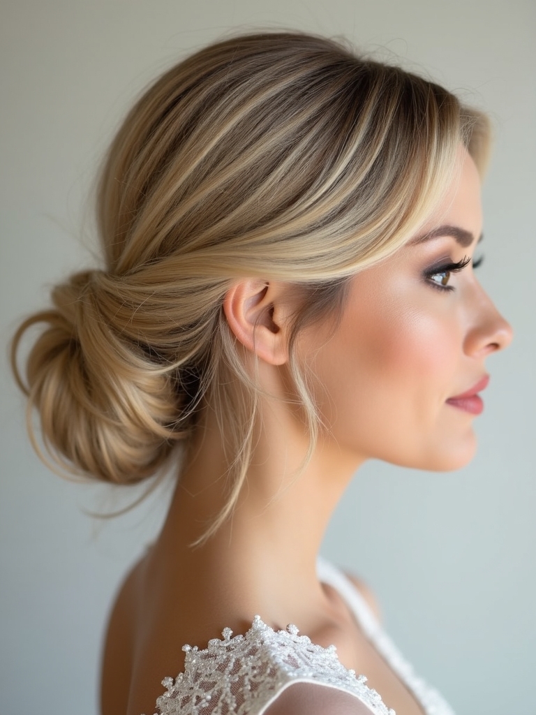 timeless elegant bridal hairstyle