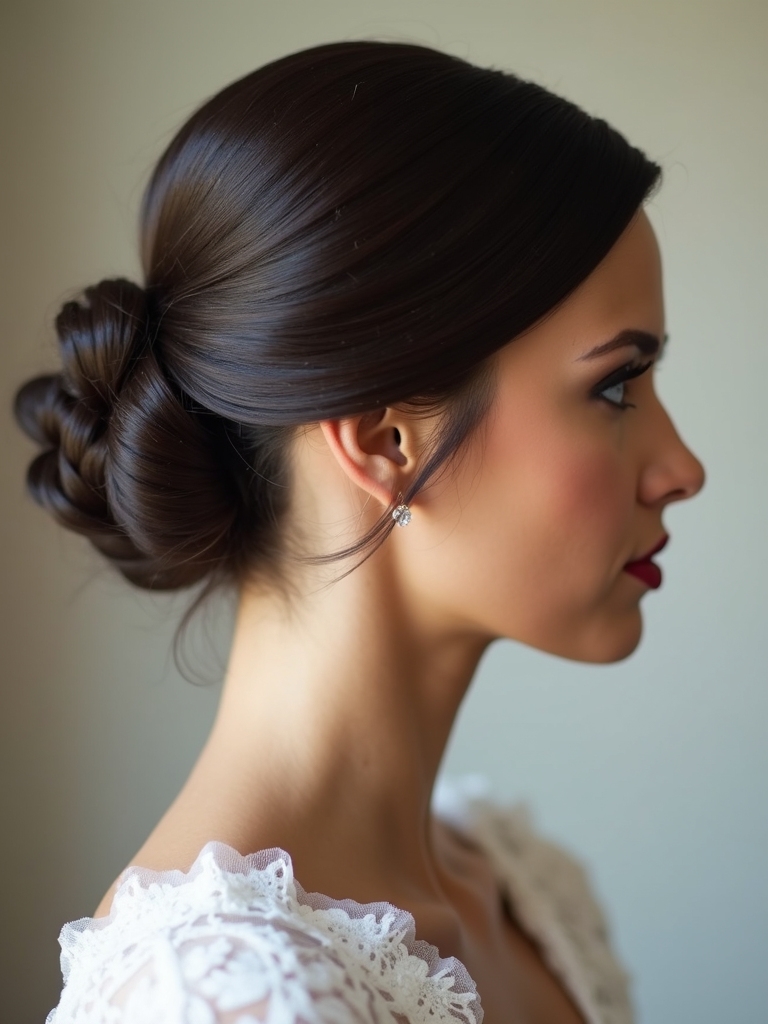 timeless elegant bridal updo
