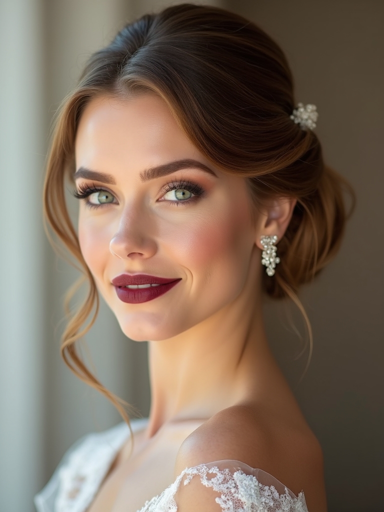 timeless half up chignon elegance