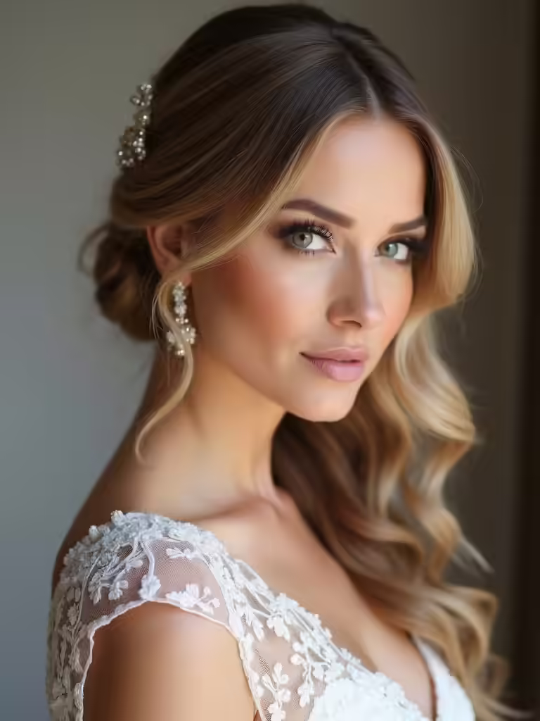 timeless half up elegance
