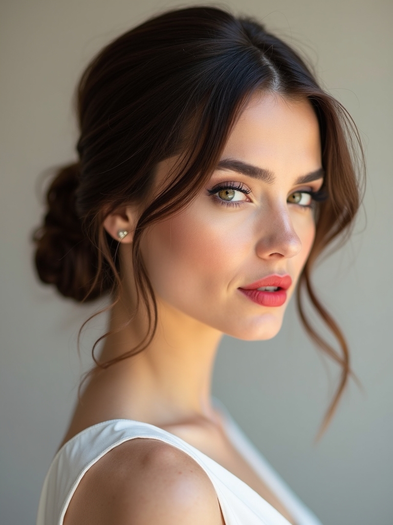 timeless low bun elegance