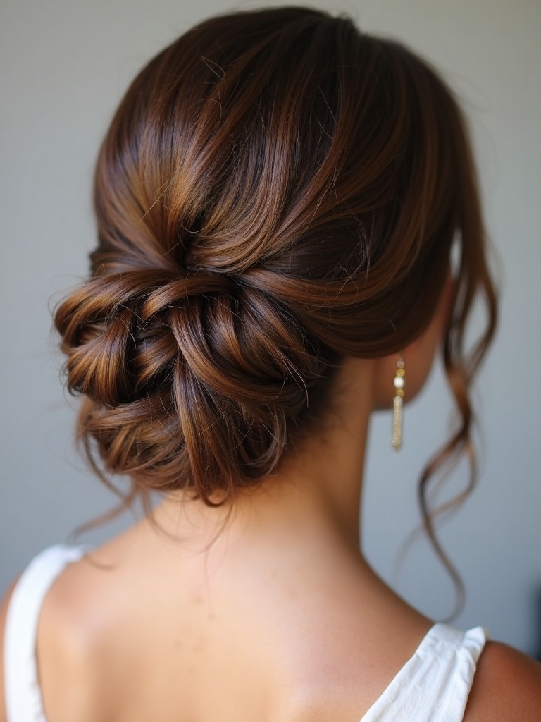 timeless low bun elegance