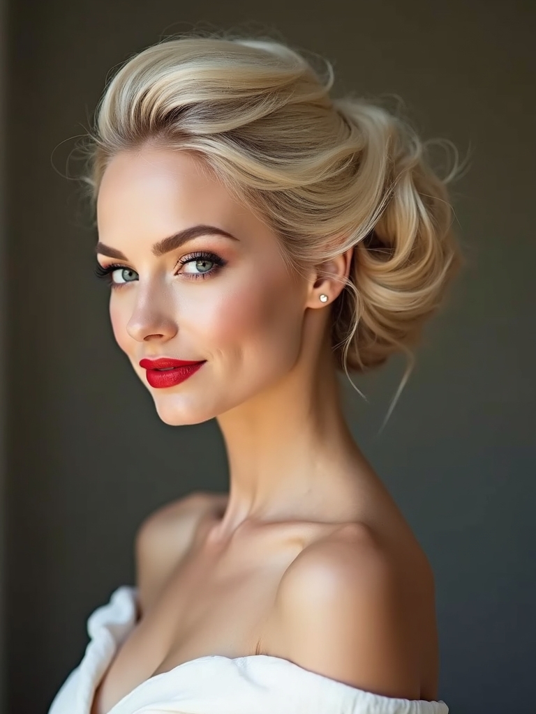 timeless nape sculpted chignon drama