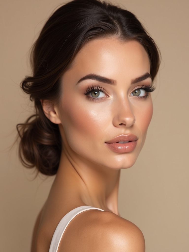 timeless neutral wedding makeup