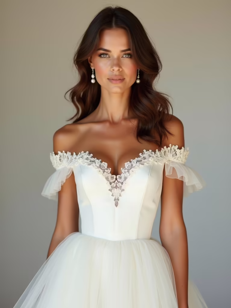 timeless off the shoulder elegance