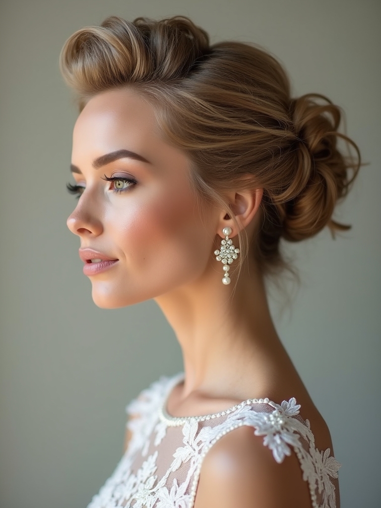 timeless petite updo elegance
