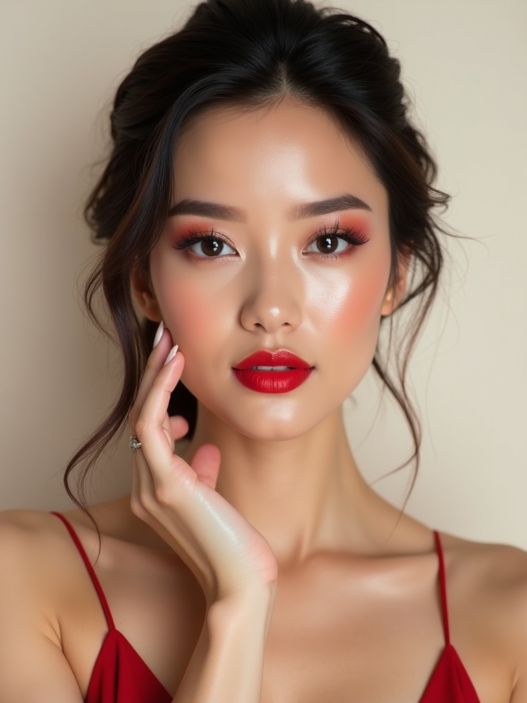 timeless polished red lips