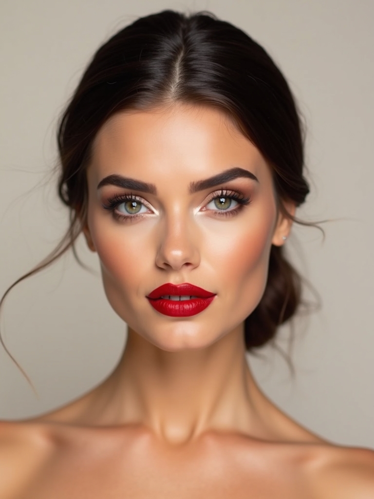 timeless red lip elegance