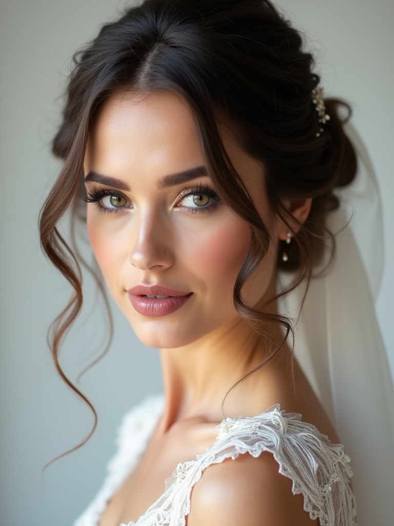 timeless romantic updo styling