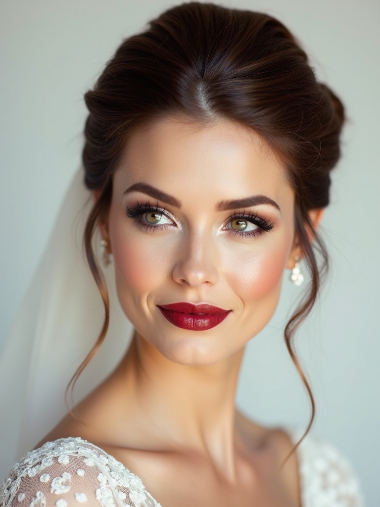 timeless sleek bridal updo