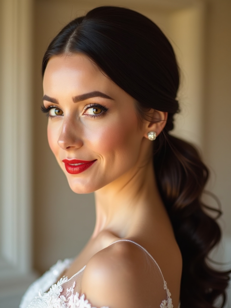 timeless sleek low ponytail