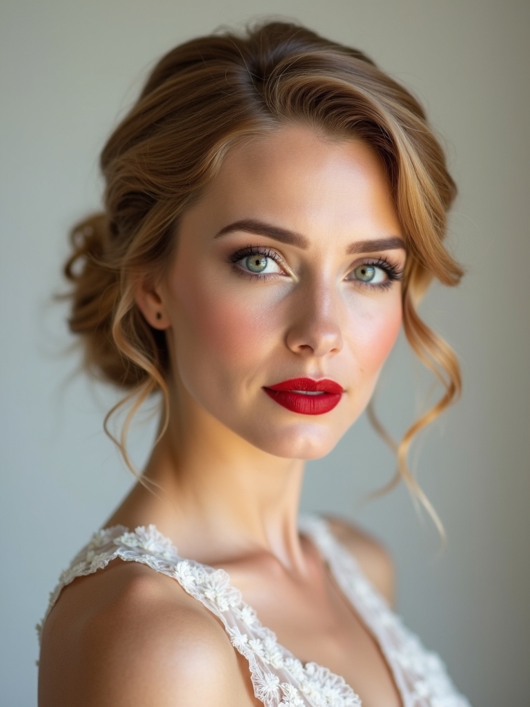 timeless vintage low bun