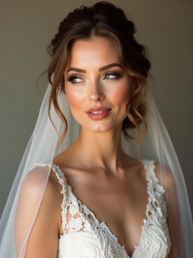 veil friendly bridal hairstyles