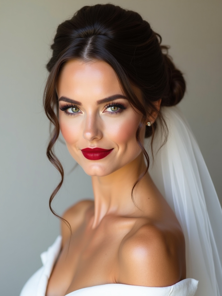 veil placement by hairstyle