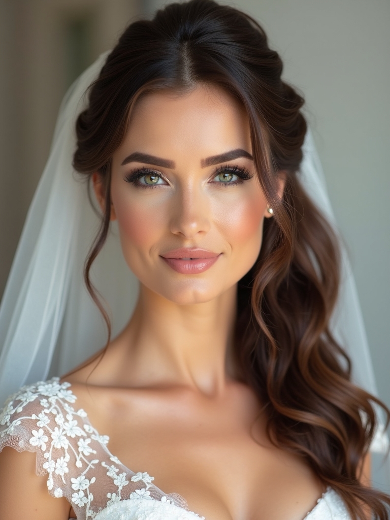 veil skimming hairline elegance