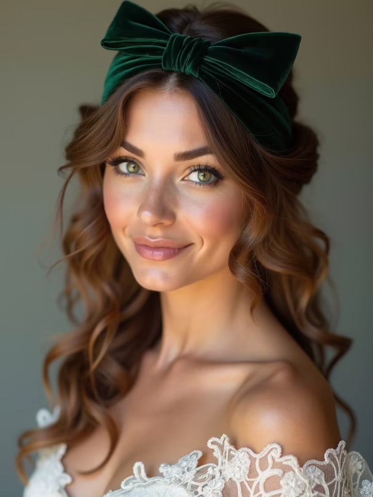 velvet ribbon boho headband