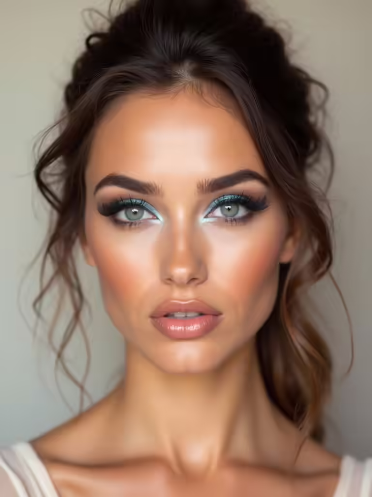 vibrant makeup for blue eyes