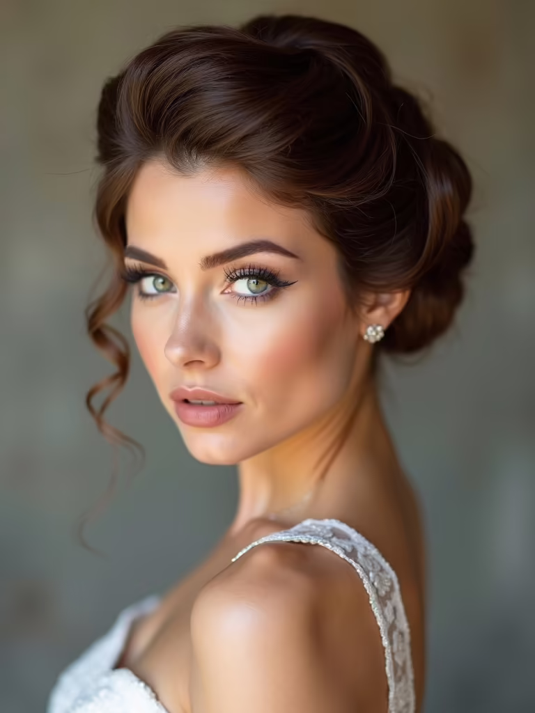 vintage elegant roll up hairstyle