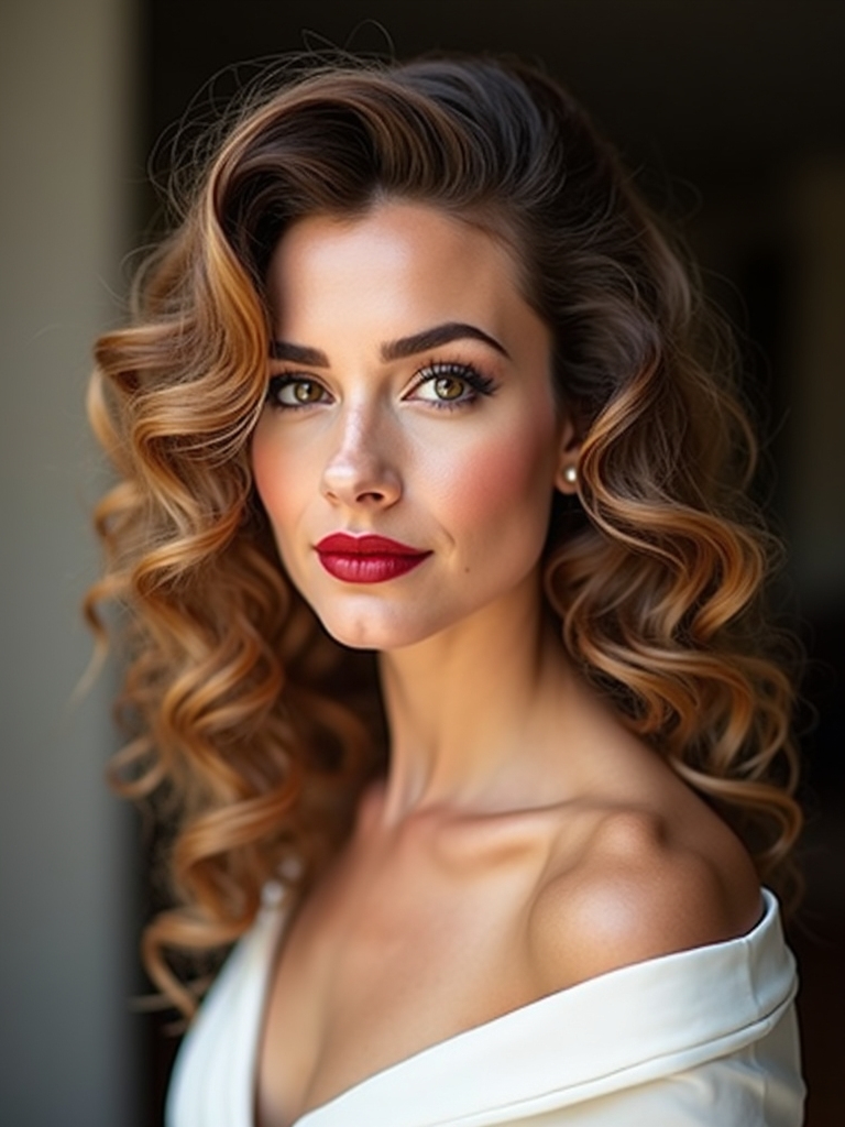 vintage glam spiral waves