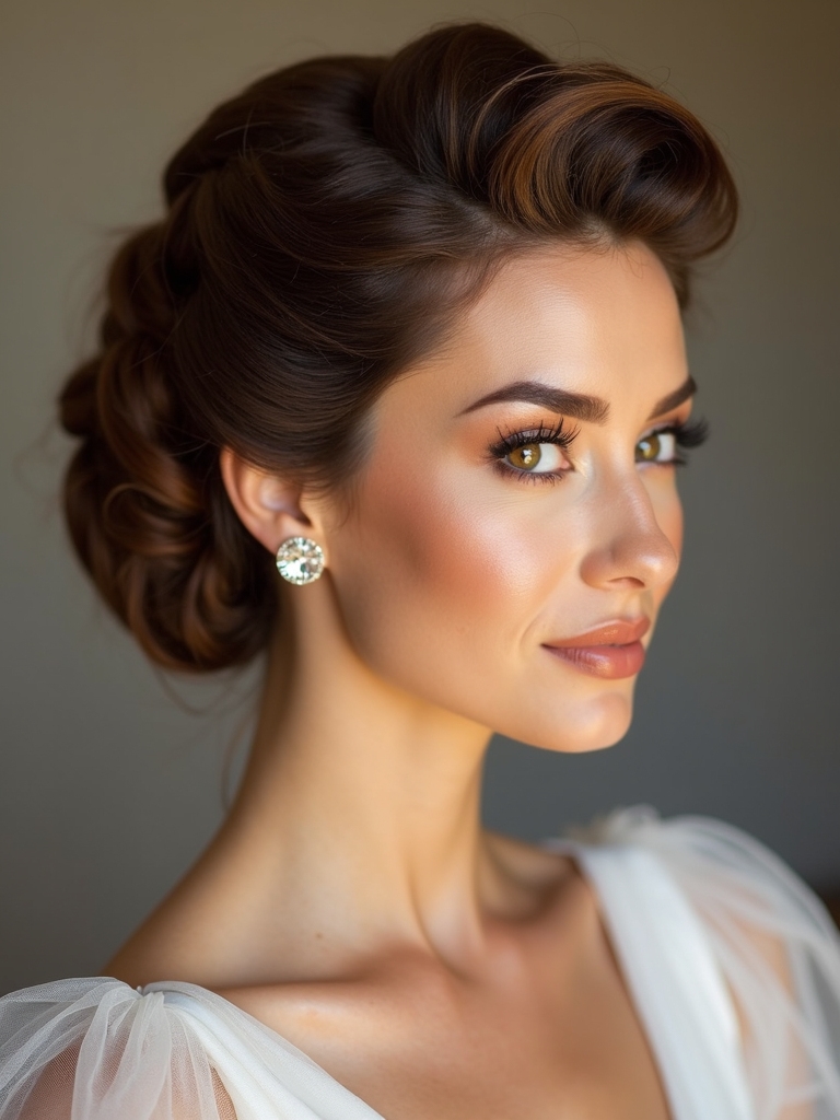 vintage glam twist updos