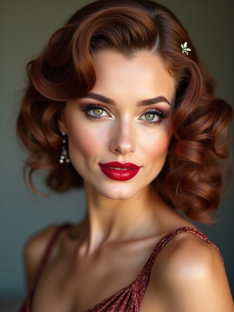 vintage glamour with curls