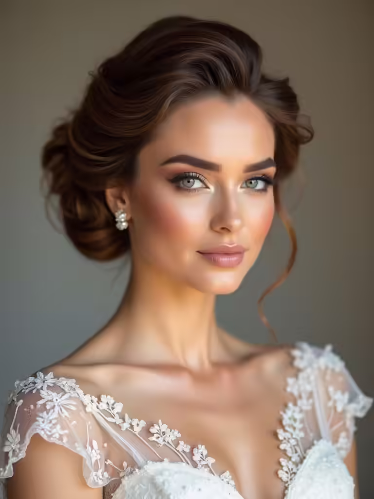 vintage romantic wedding hairstyle
