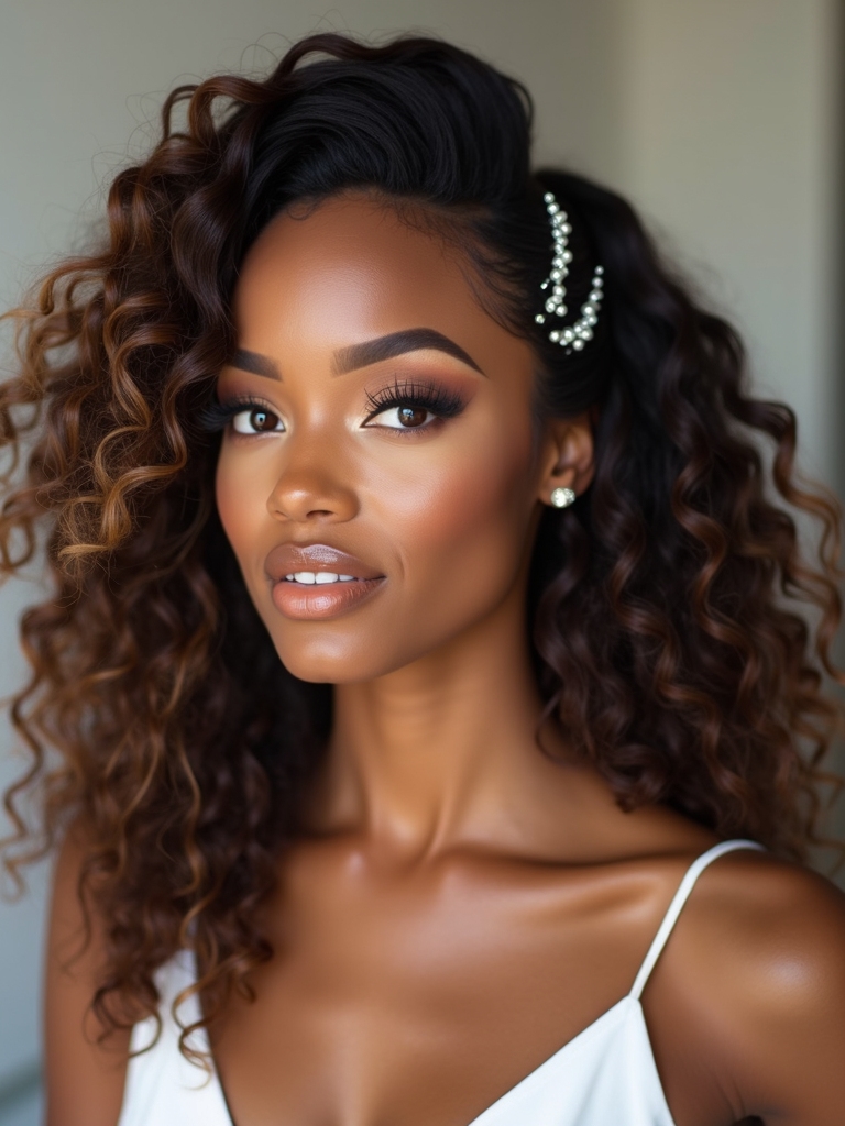 volume boosting half up styles