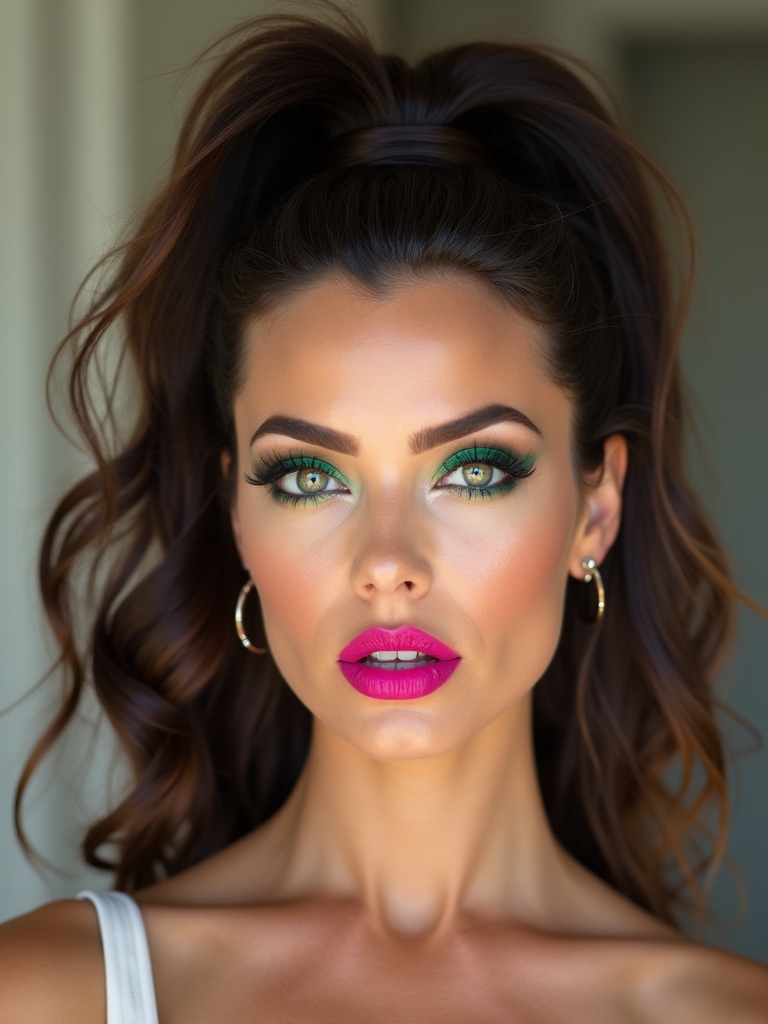 voluminous sleek bouffant ponytail