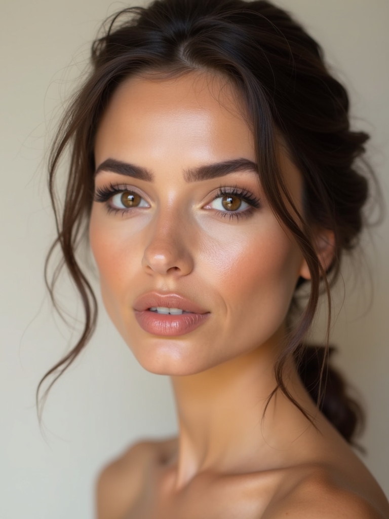 warm brown eye looks