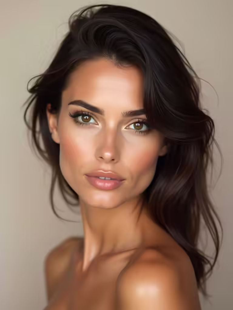 warm neutrals enhance brown eyes