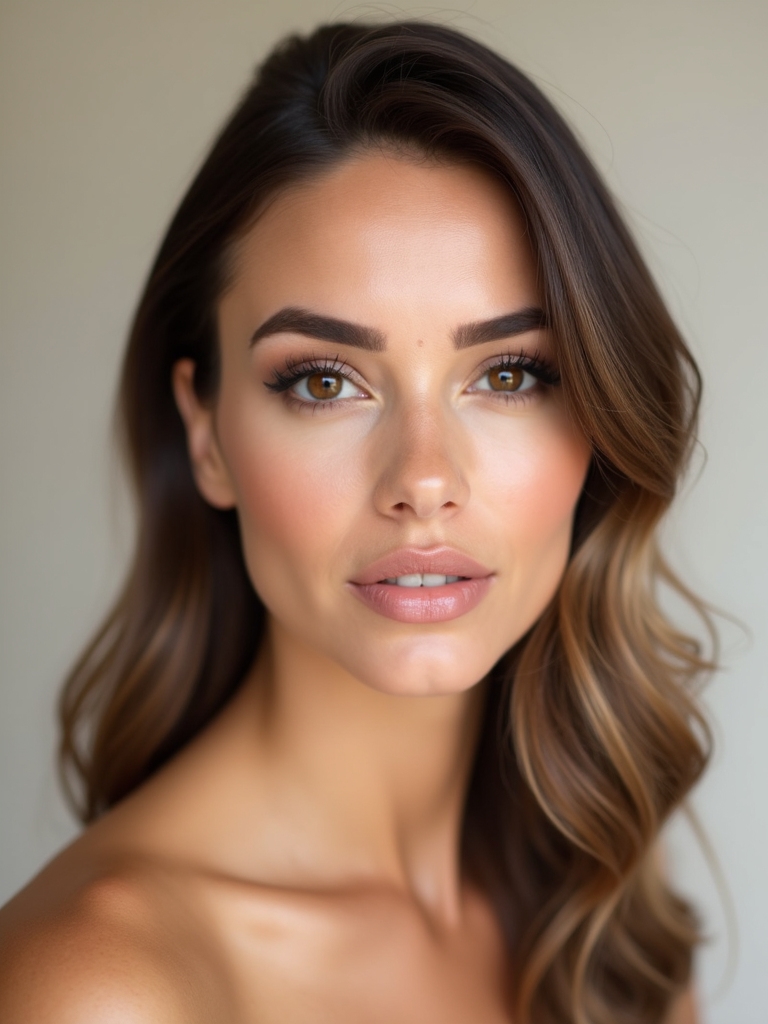 warm neutrals enhance brown eyes
