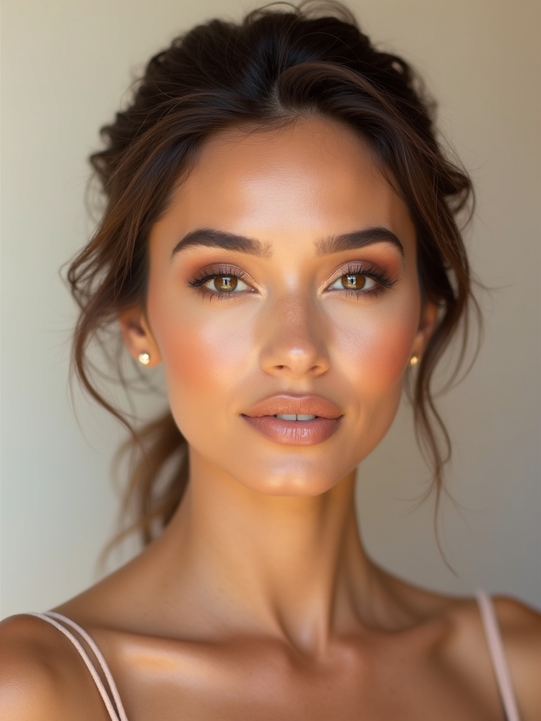 warm sun kissed bridal beauty
