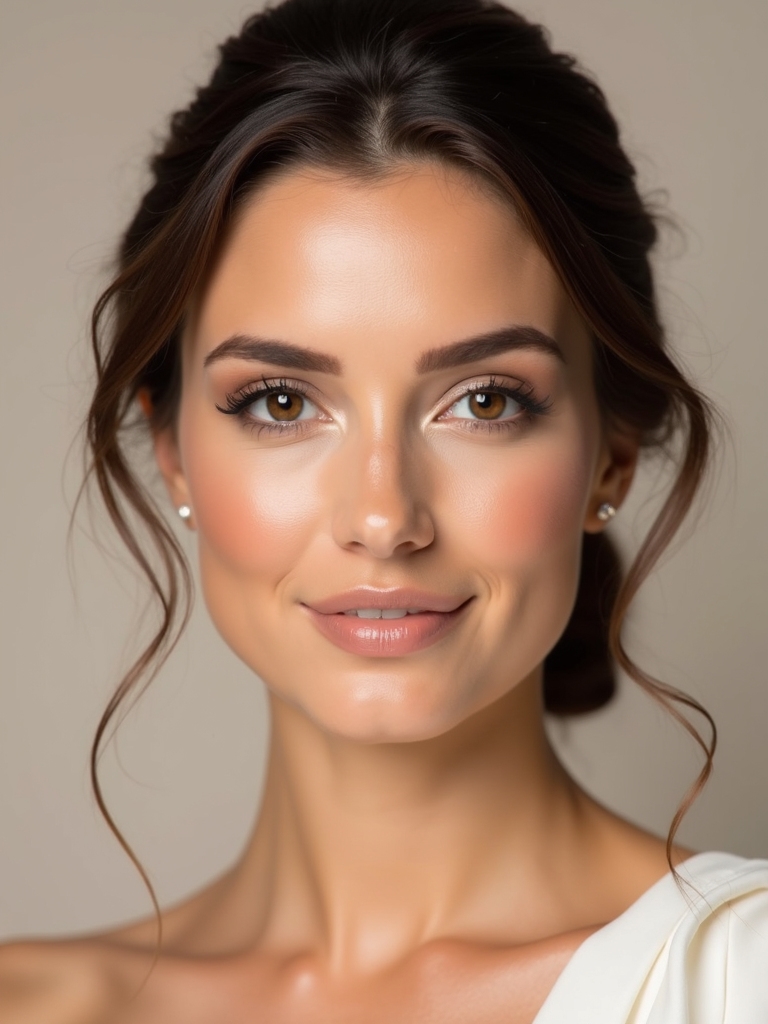 warm toned bridal makeup glow