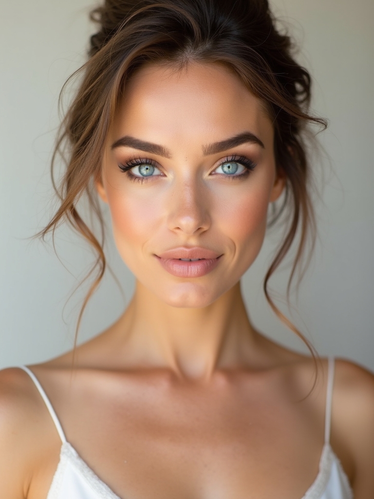 warm tones enhance blue eyes