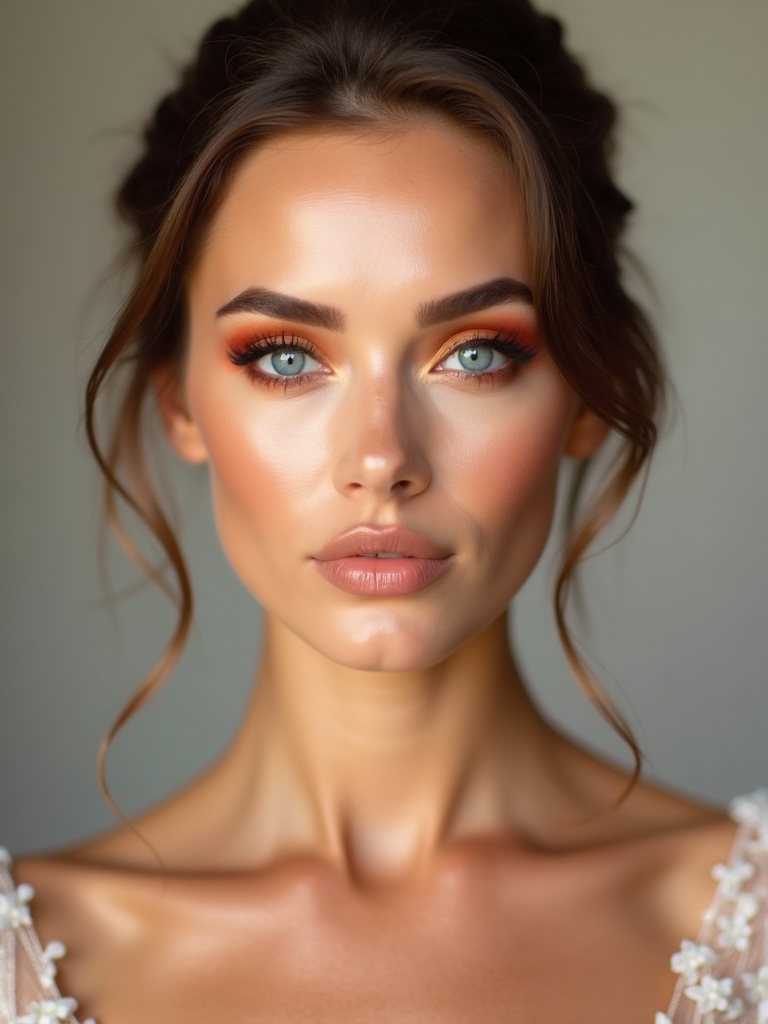 warm tones enhance blue eyes