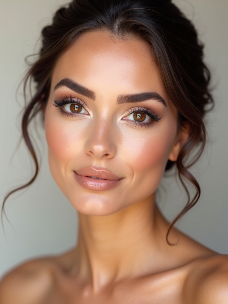 warm tones enhance brown eyes