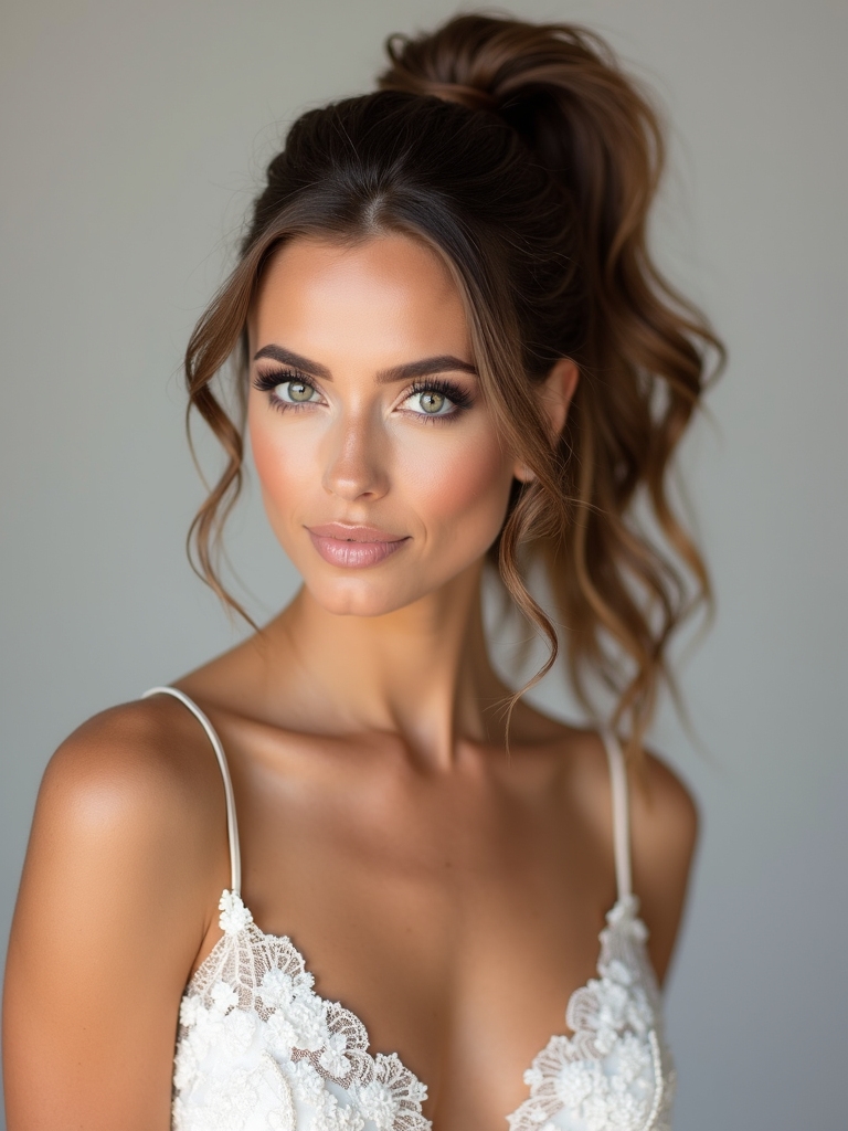 wedding ponytail hairstyle inspiration