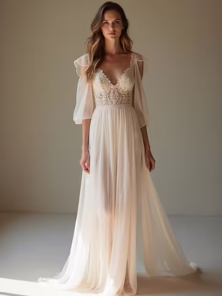 whimsical boho chic wedding gowns