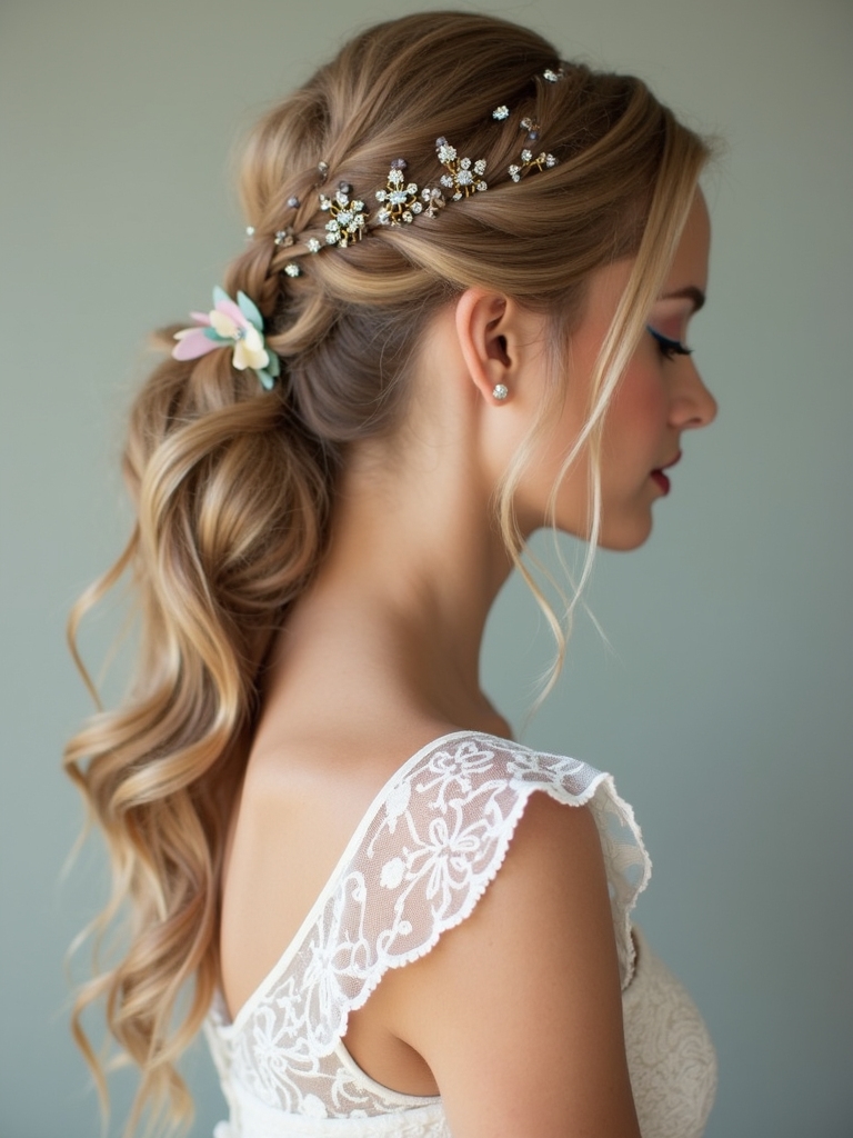 whimsical camera ready ponytails