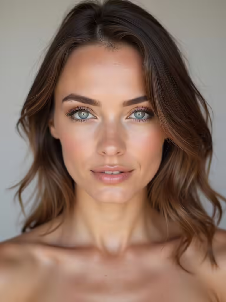 angelically natural blue eyes