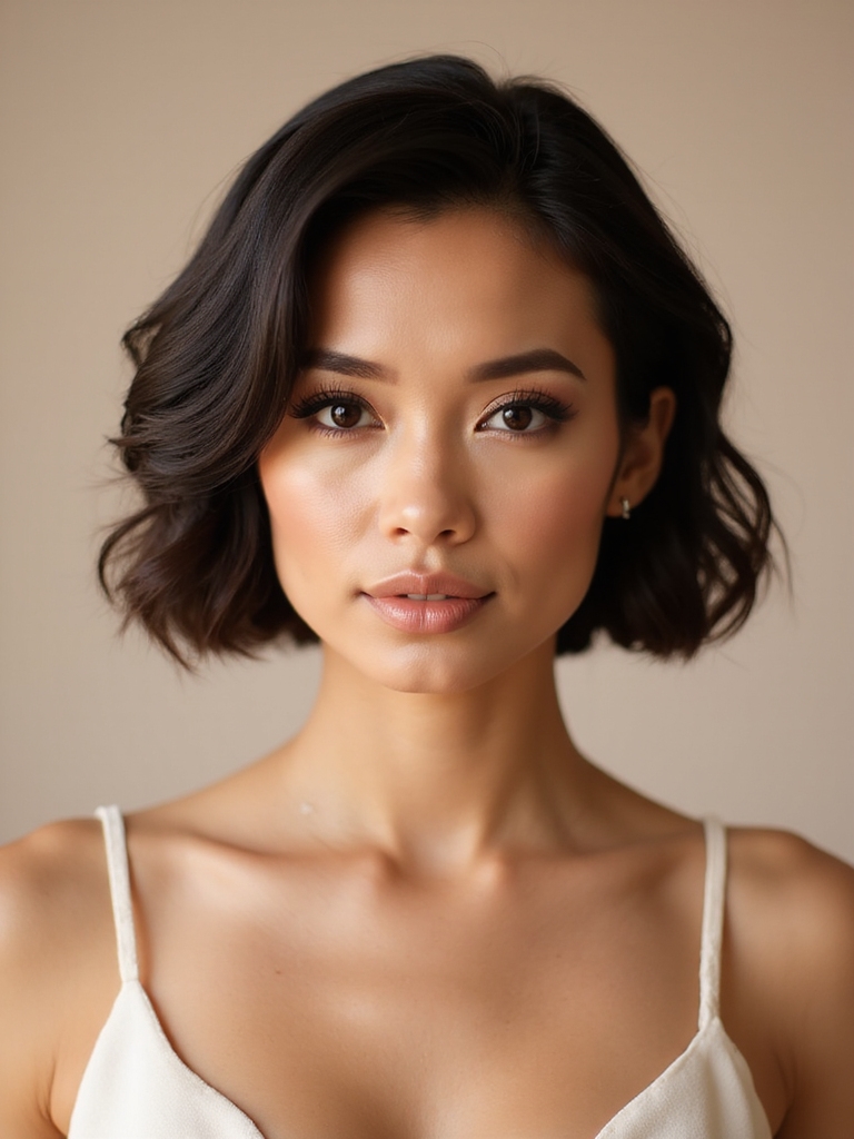 asymmetrical lob with texture